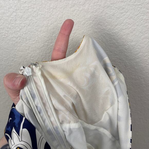 Isabel Marant Silk Mandala Dress Blue Yellow Size 4 Knee Length Eclectic Boho - Picture 8 of 13